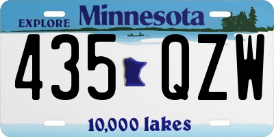 MN license plate 435QZW