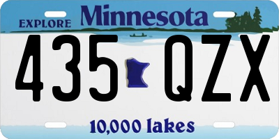 MN license plate 435QZX