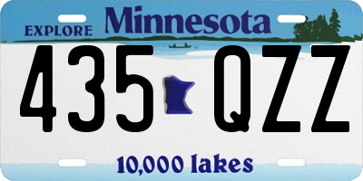 MN license plate 435QZZ