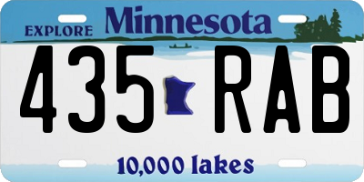 MN license plate 435RAB
