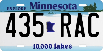 MN license plate 435RAC