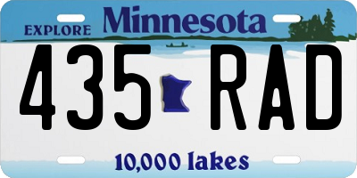 MN license plate 435RAD