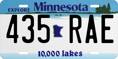 MN license plate 435RAE