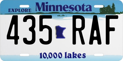 MN license plate 435RAF