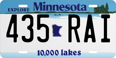 MN license plate 435RAI