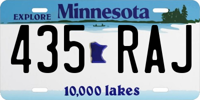 MN license plate 435RAJ