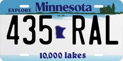 MN license plate 435RAL