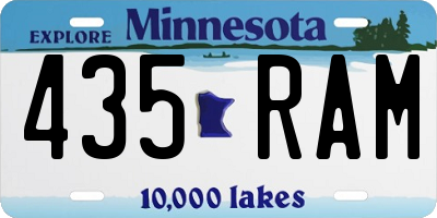MN license plate 435RAM