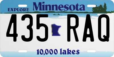 MN license plate 435RAQ