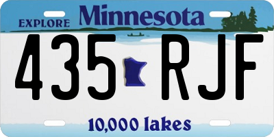 MN license plate 435RJF