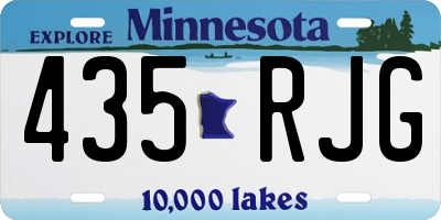 MN license plate 435RJG