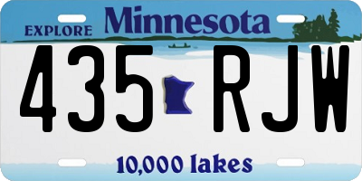 MN license plate 435RJW