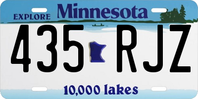 MN license plate 435RJZ