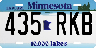 MN license plate 435RKB