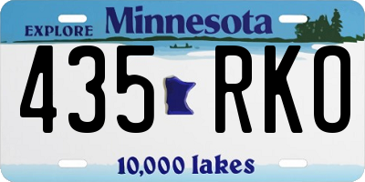 MN license plate 435RKO