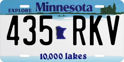 MN license plate 435RKV