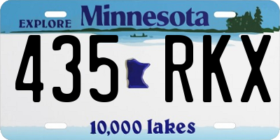 MN license plate 435RKX