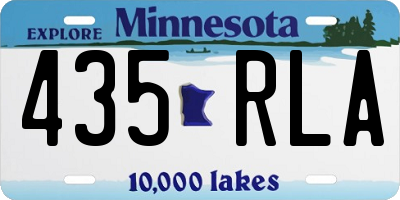 MN license plate 435RLA