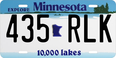 MN license plate 435RLK