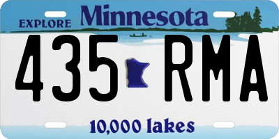 MN license plate 435RMA