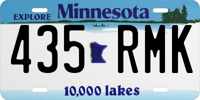 MN license plate 435RMK