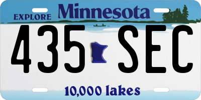 MN license plate 435SEC