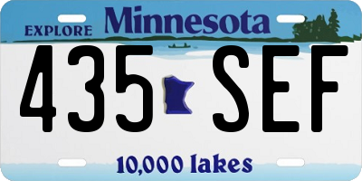 MN license plate 435SEF
