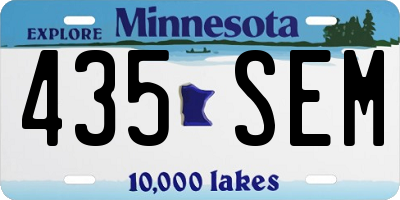 MN license plate 435SEM