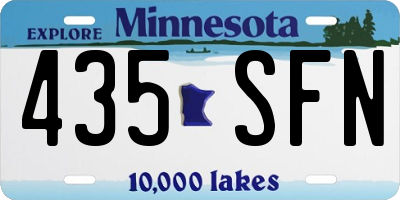 MN license plate 435SFN