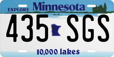 MN license plate 435SGS