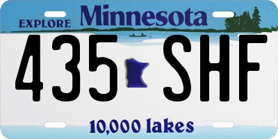 MN license plate 435SHF
