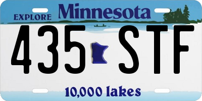 MN license plate 435STF