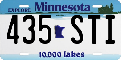 MN license plate 435STI
