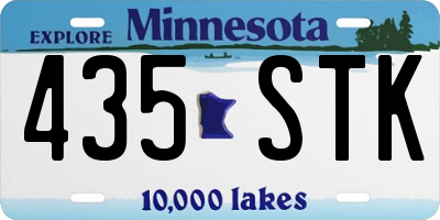 MN license plate 435STK