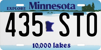 MN license plate 435STO