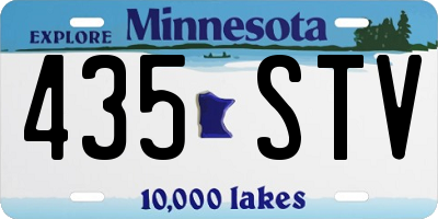 MN license plate 435STV