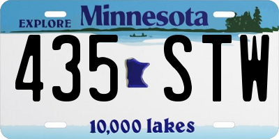 MN license plate 435STW