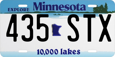 MN license plate 435STX