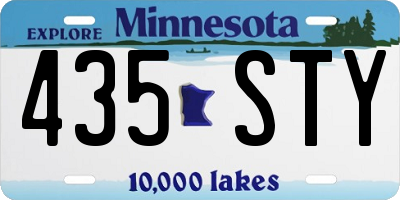MN license plate 435STY