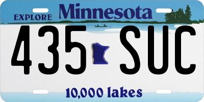 MN license plate 435SUC
