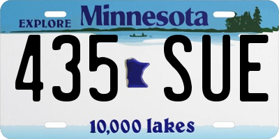 MN license plate 435SUE