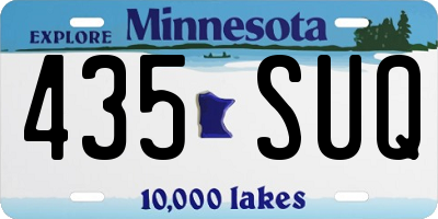 MN license plate 435SUQ