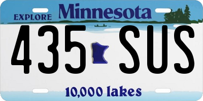 MN license plate 435SUS