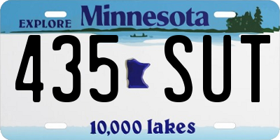 MN license plate 435SUT