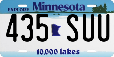 MN license plate 435SUU