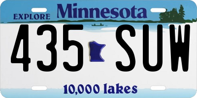 MN license plate 435SUW