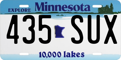 MN license plate 435SUX