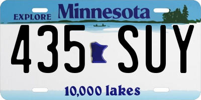 MN license plate 435SUY