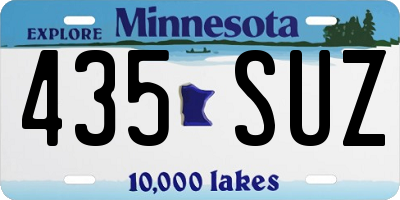 MN license plate 435SUZ