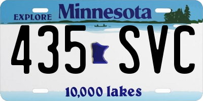 MN license plate 435SVC